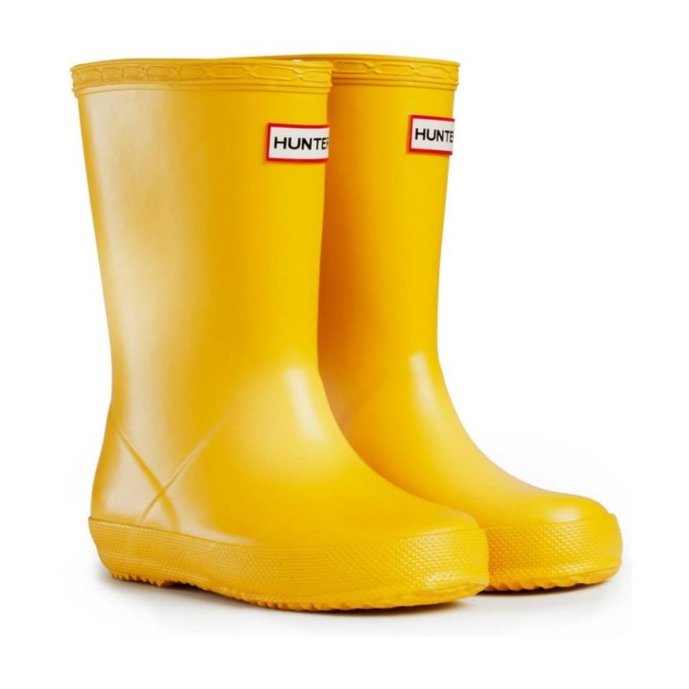 Hunter Kids Yellow Rain Boots